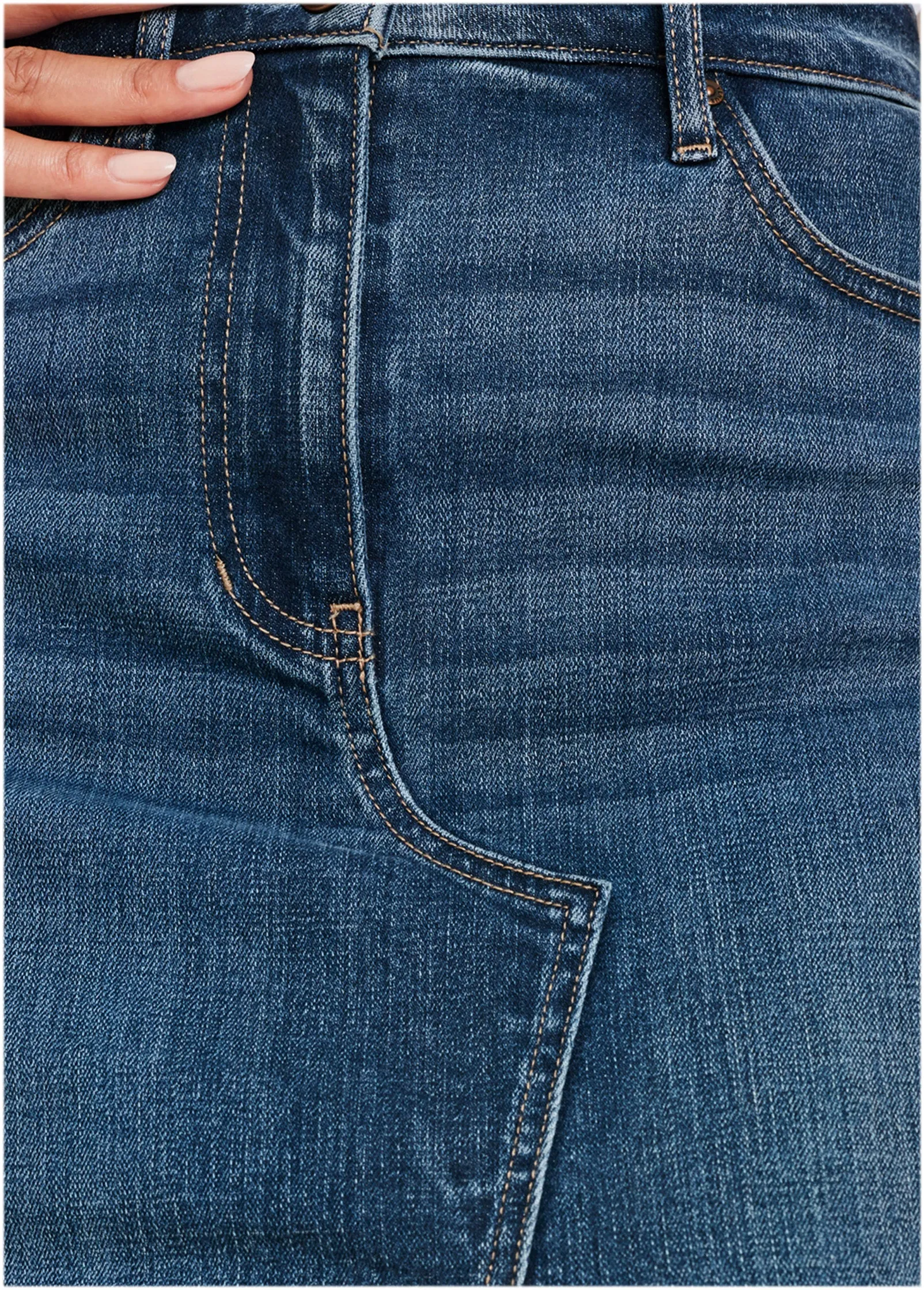 Denim Maxi Skirt - Medium Wash sold by VENUS product image thumbnail 4