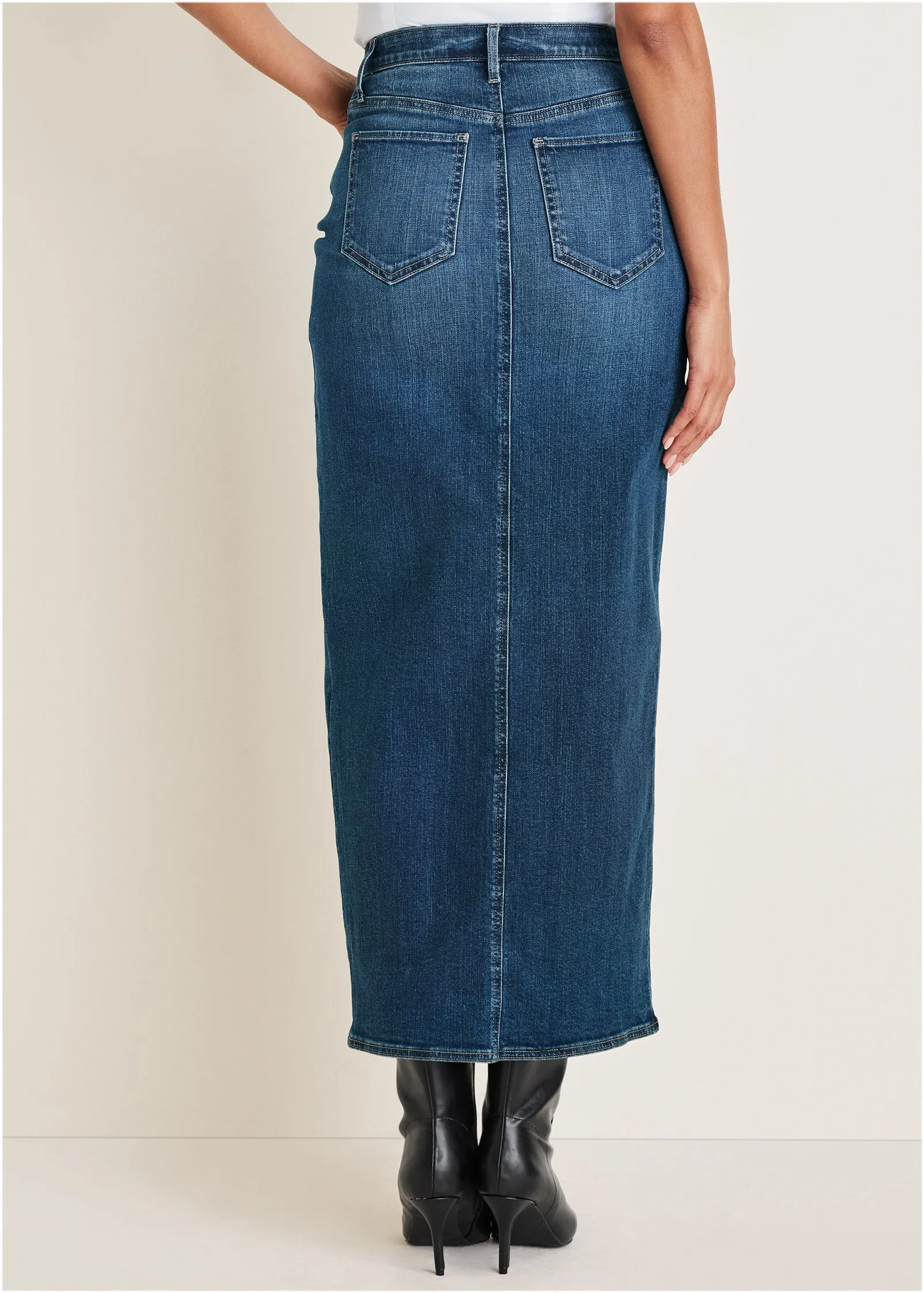 Denim Maxi Skirt - Medium Wash sold by VENUS product image thumbnail 2