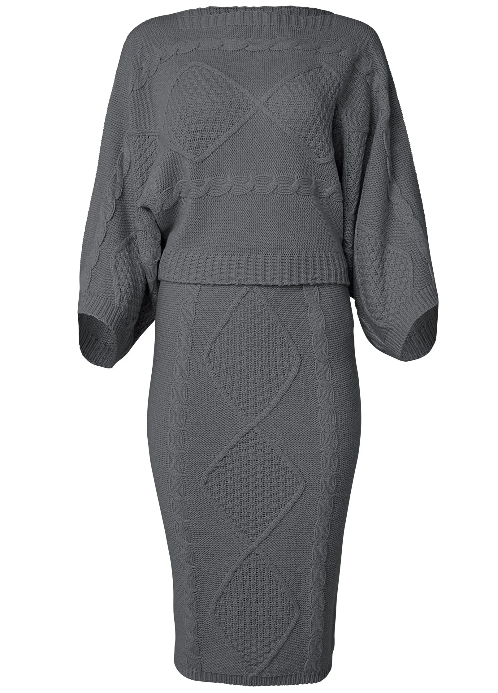 Two-Piece Sweater Dress - Dark Grey sold by VENUS product image thumbnail 5
