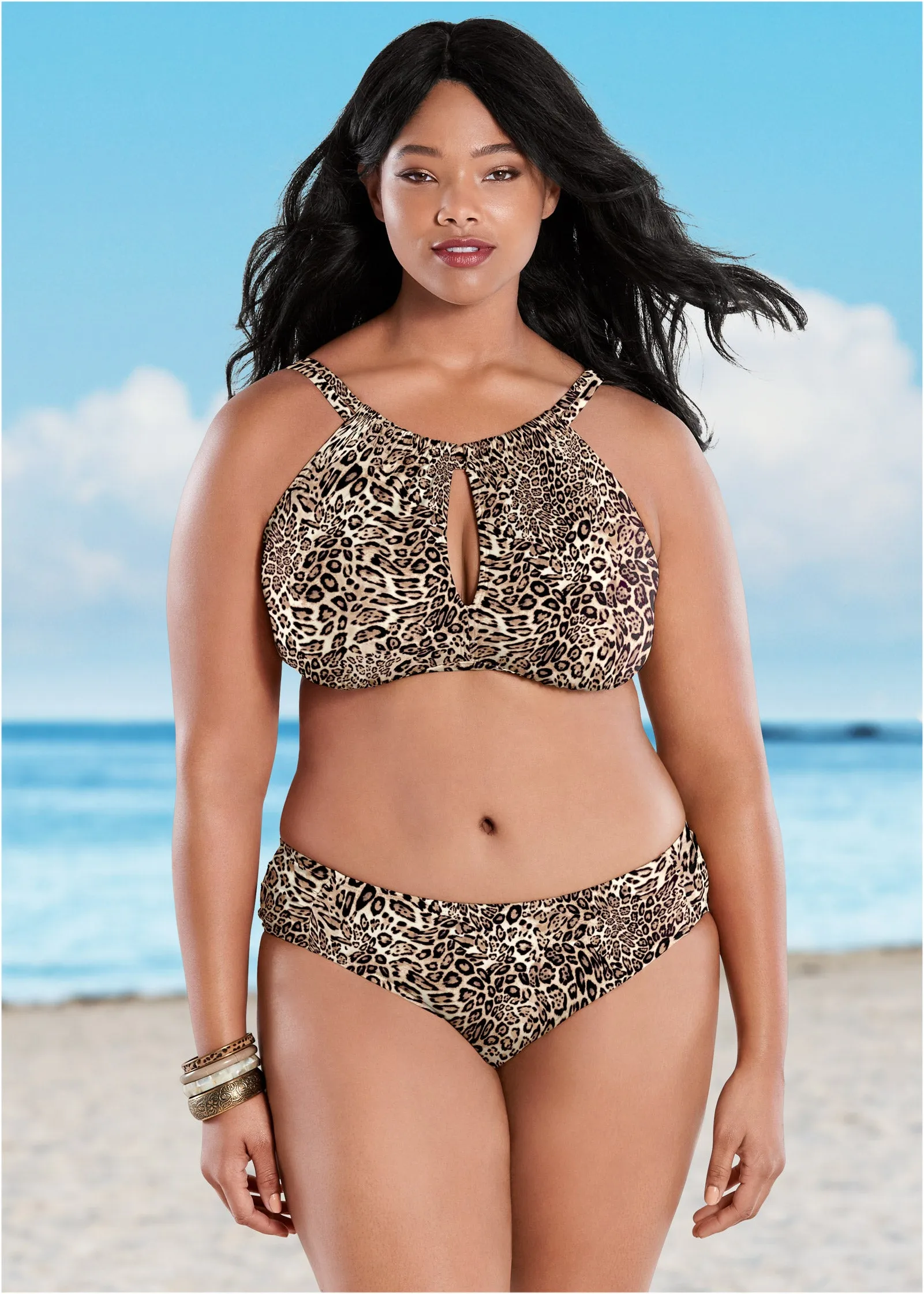 Ruched Low-Rise Bottoms - Lovely Leopard sold by VENUS product image thumbnail 3