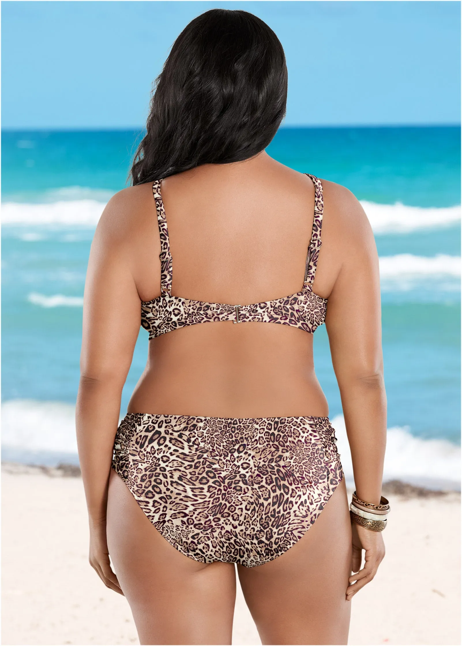 Ruched Low-Rise Bottoms - Lovely Leopard sold by VENUS product image thumbnail 4