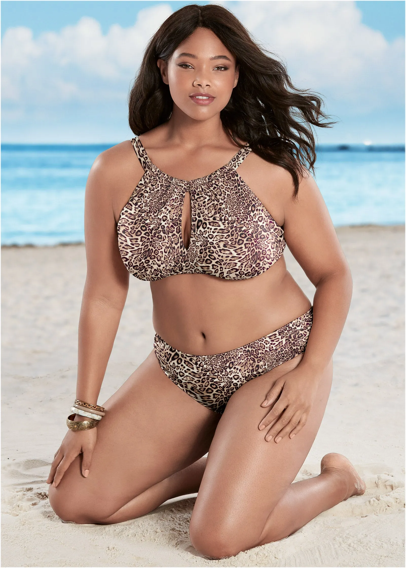 Ruched Low-Rise Bottoms - Lovely Leopard sold by VENUS product image thumbnail 5
