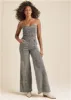 Wide Leg Denim Jumpsuit - Grey Washed Denim sold by VENUS