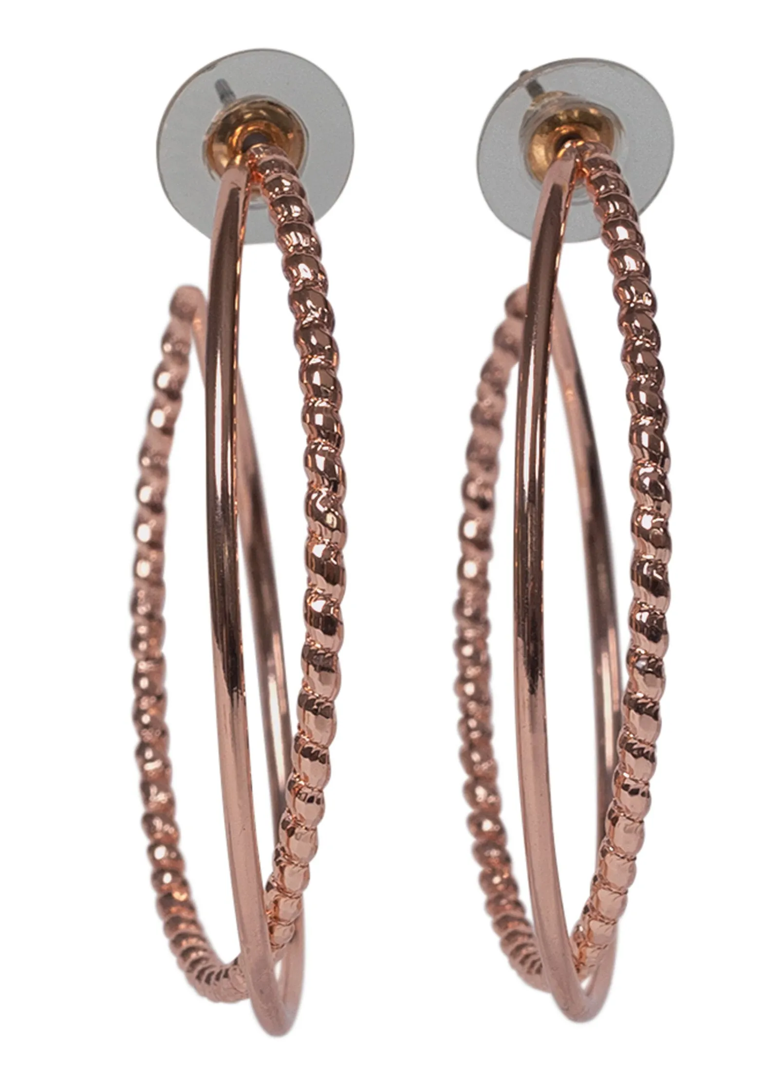 Textured Hoops - Gold Multi sold by VENUS product image thumbnail 3