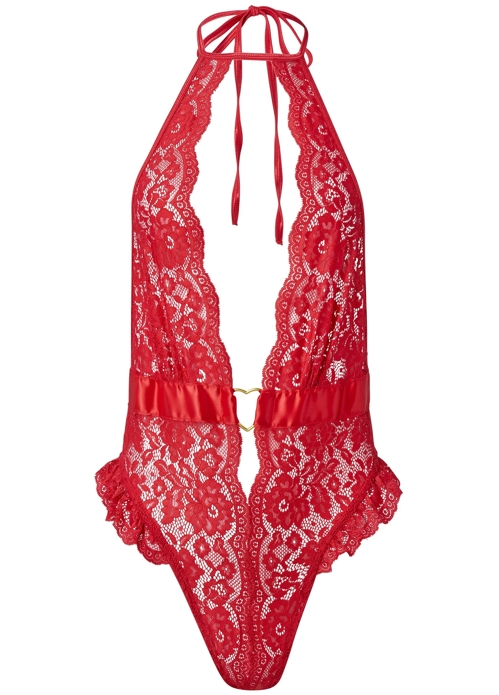 Stretch Lace Teddy - Red sold by VENUS product image thumbnail 5