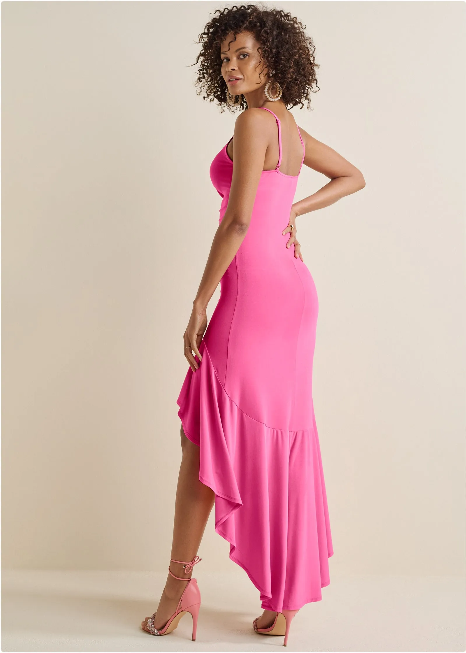 High-Low Ruffle Dress - Pink sold by VENUS product image thumbnail 2