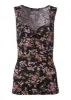 Tie-Front Floral Top - Black Multi sold by VENUS