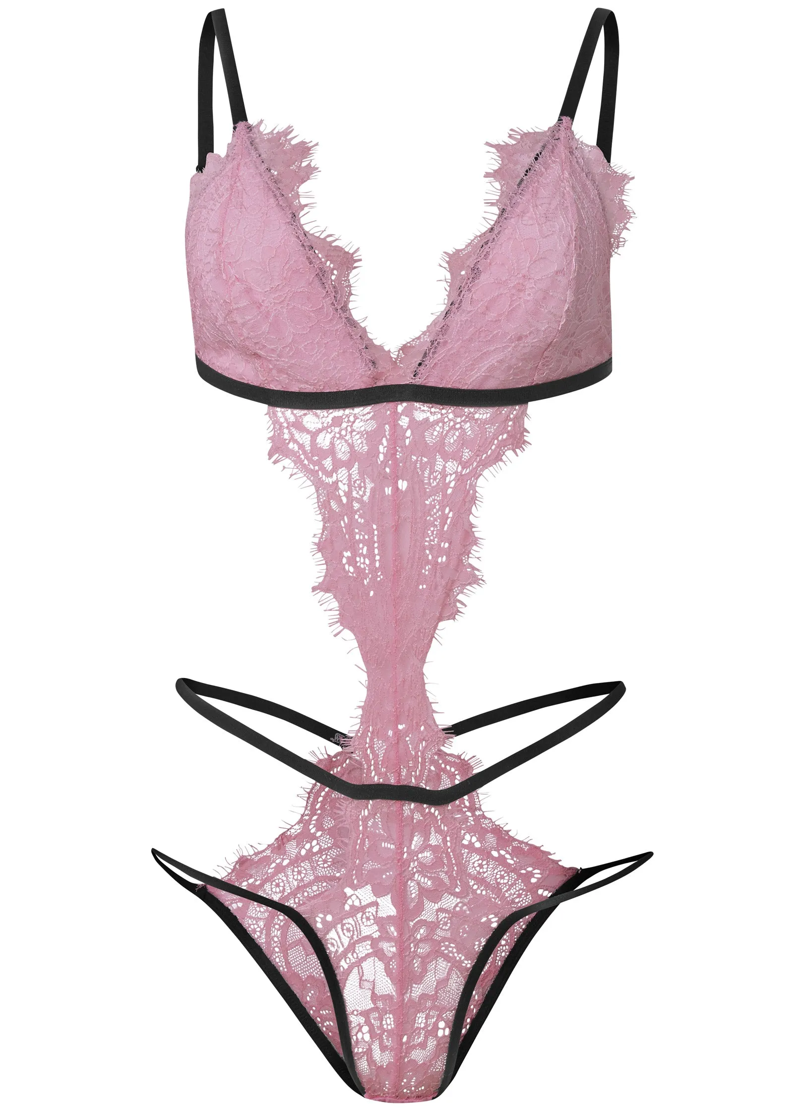 Barely There Lace Teddy - Light Pink sold by VENUS product image thumbnail 5