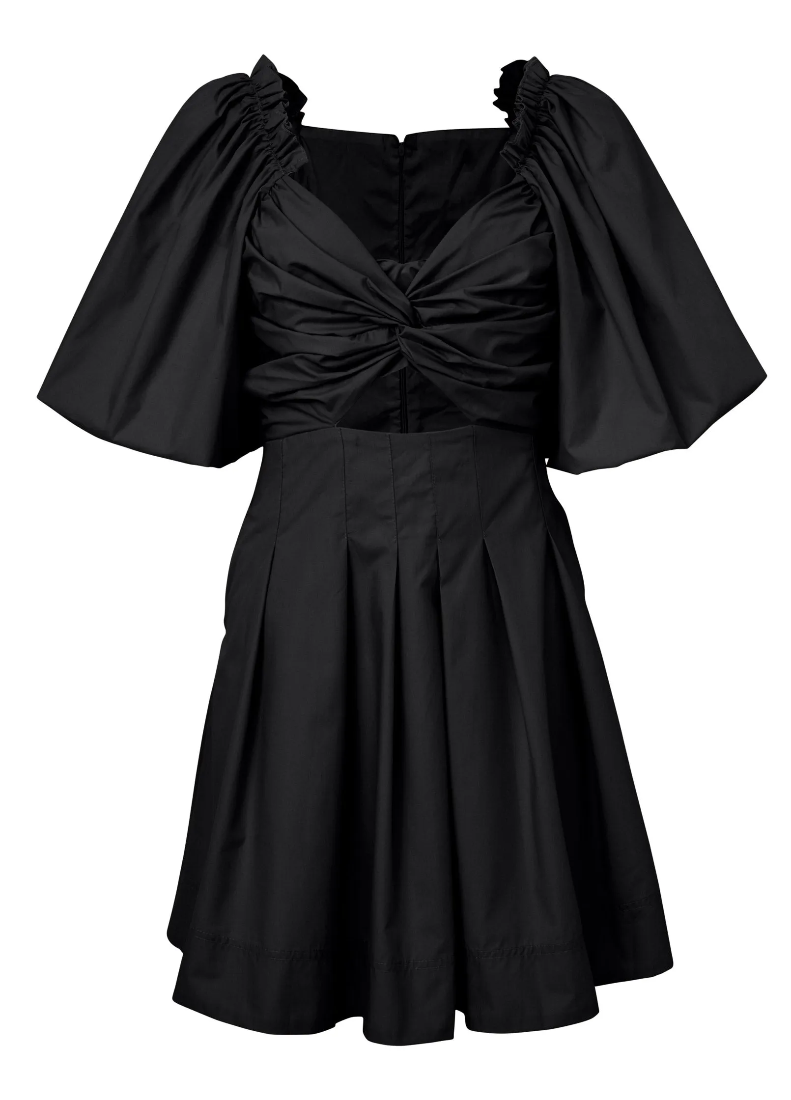 Puff Sleeve Taffeta Dress - Black sold by VENUS product image thumbnail 5