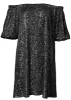 Sequin Off-The-Shoulder Dress - Black sold by VENUS
