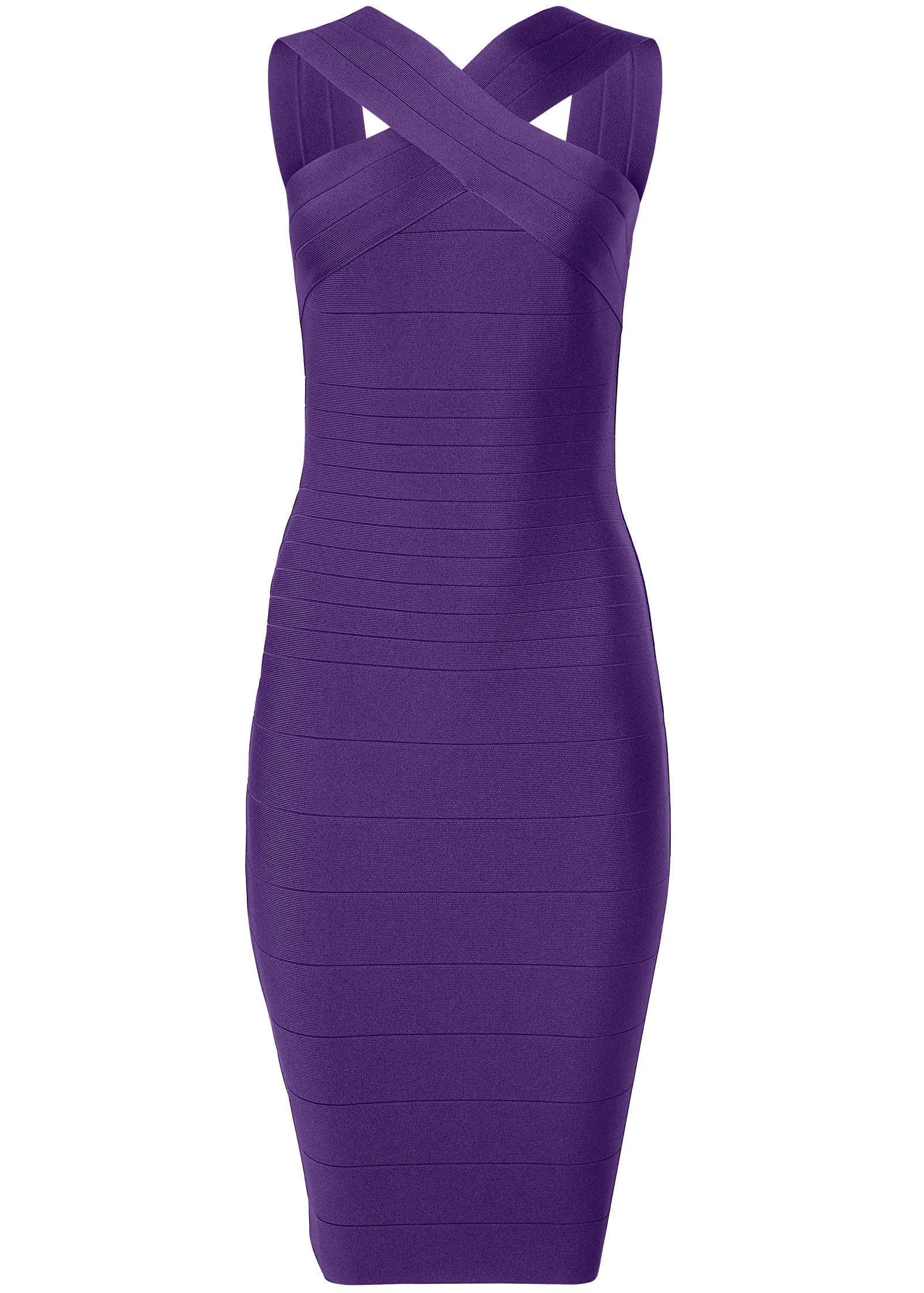 Cross-Neck Bandage Dress - Purple sold by VENUS product image thumbnail 3