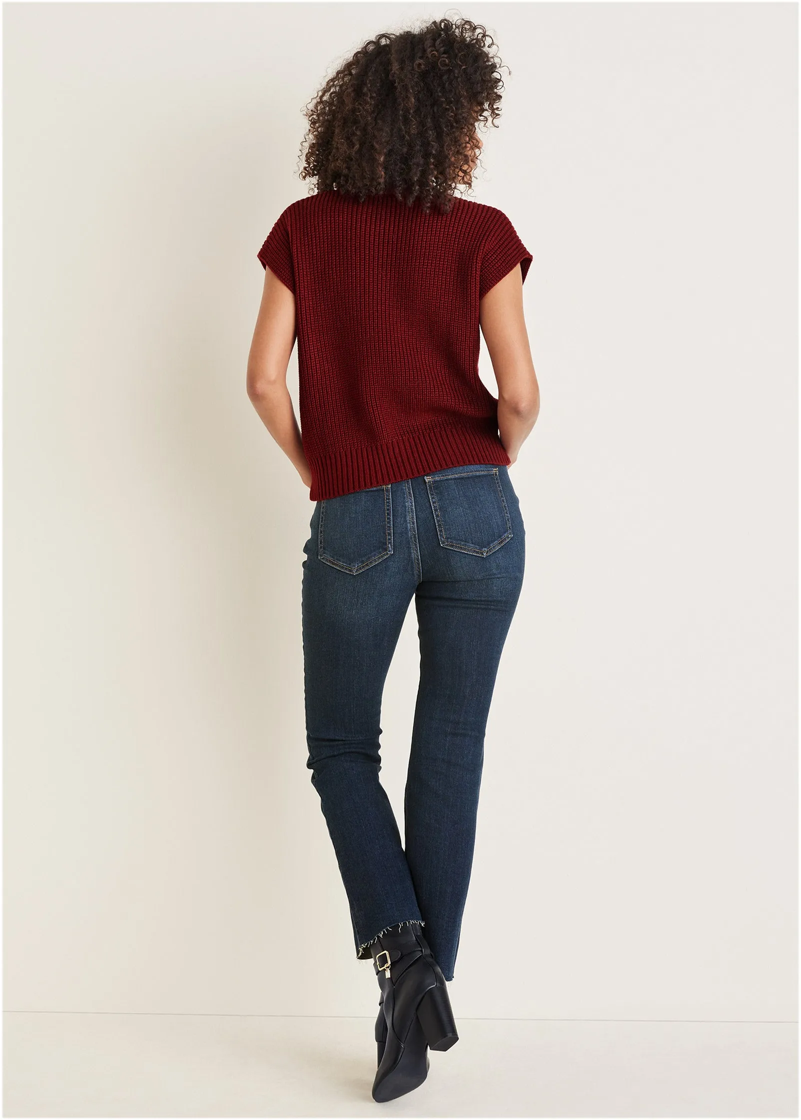 Short Sleeve Vest - Wine sold by VENUS product image thumbnail 2