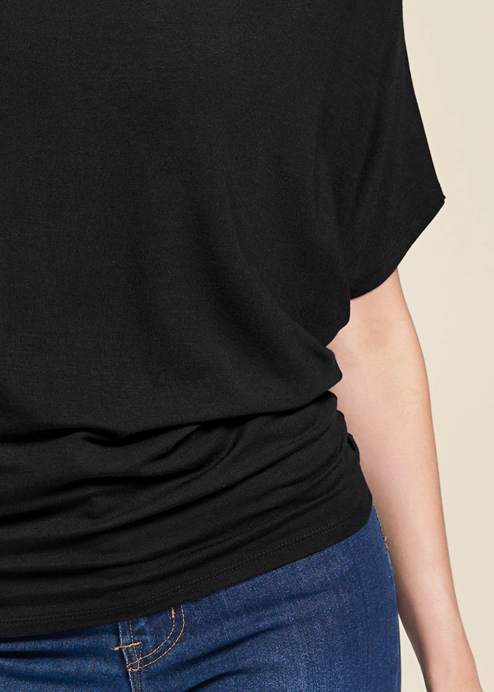 Basic Flounce Top - Black sold by VENUS product image thumbnail 4