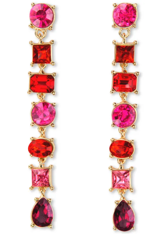 Jewel Drop Earrings - Gold Multi sold by VENUS