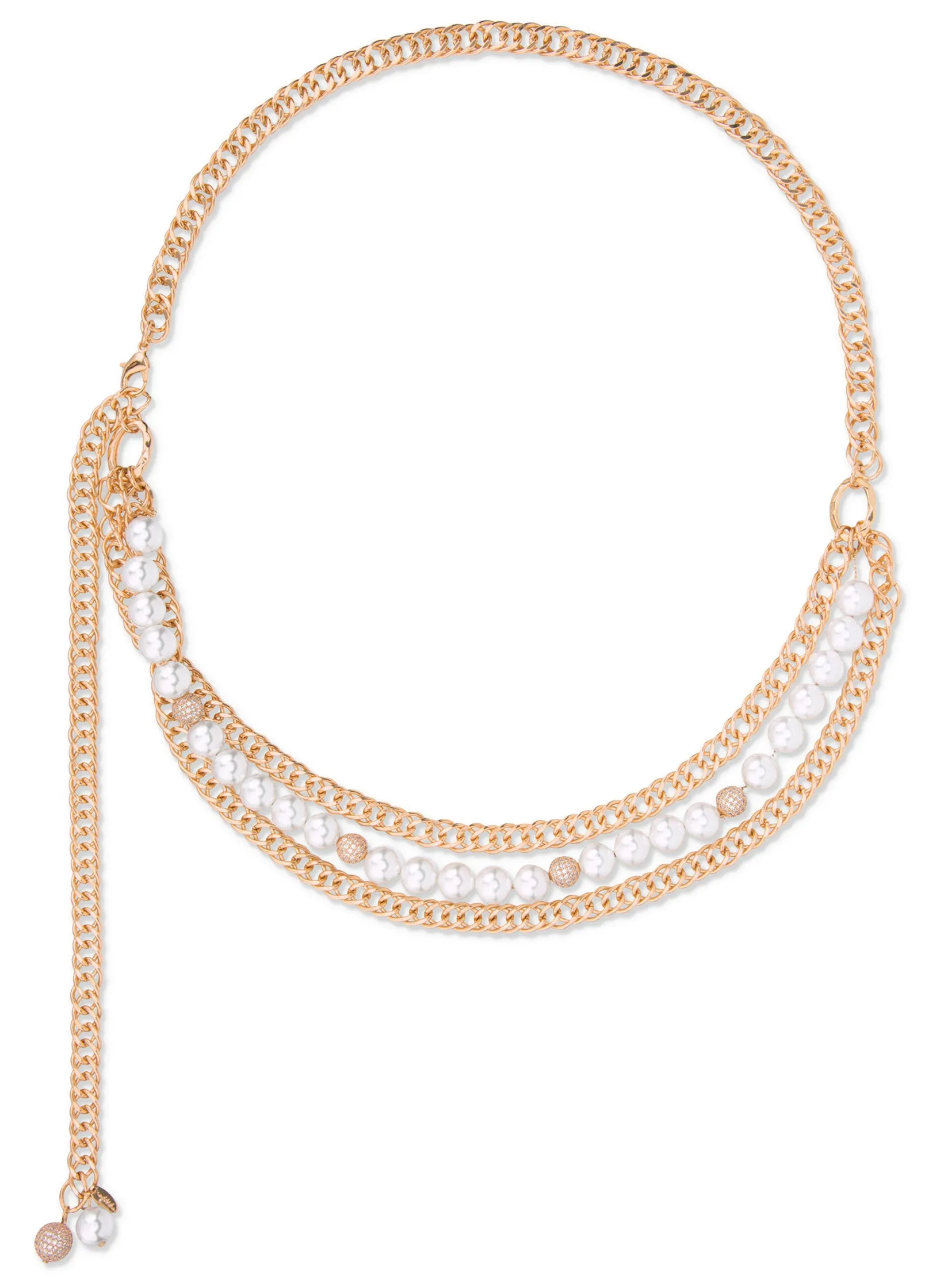 Pearl Chain Belt - Gold sold by VENUS