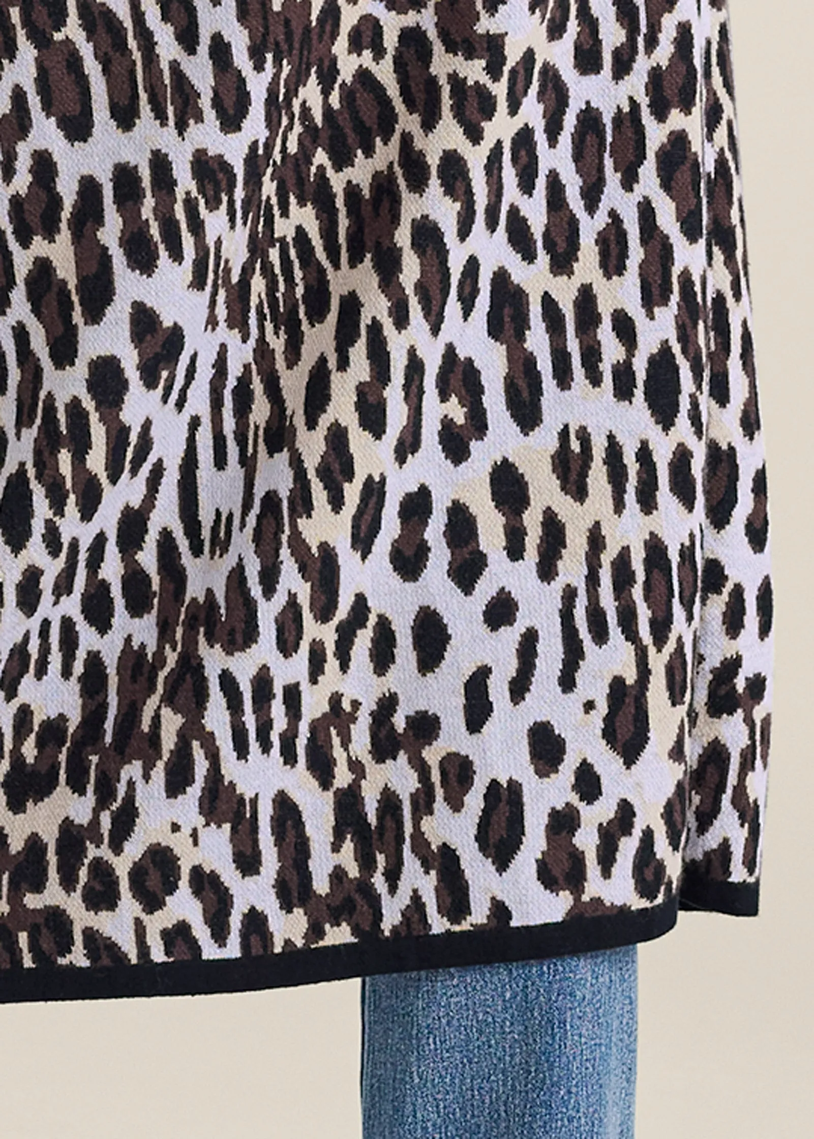 Snow Leopard Print Duster - White Multi sold by VENUS product image thumbnail 4