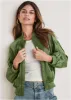 Matte Satin Bomber - Bronze Green sold by VENUS