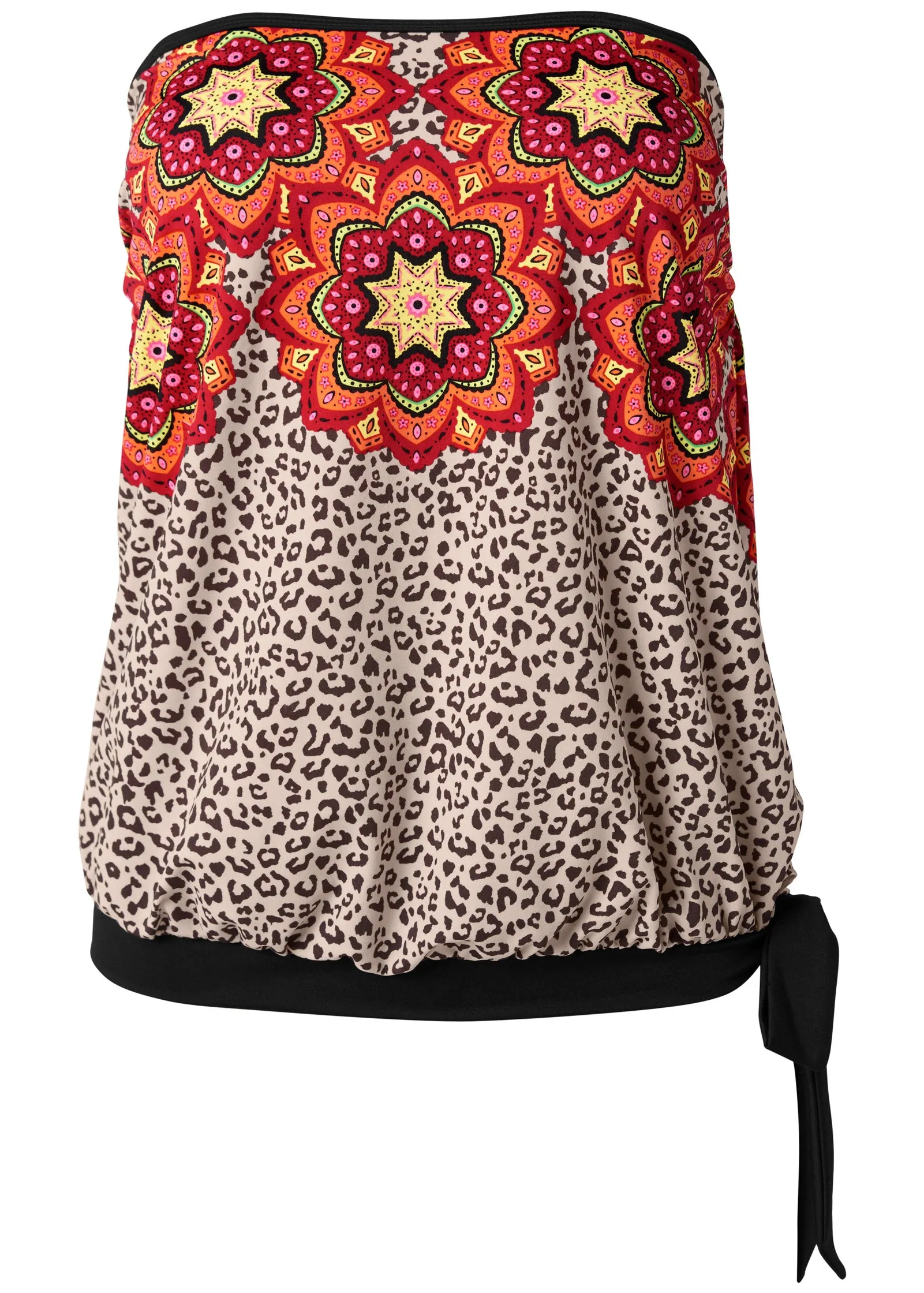 Tie Side Blouson Tankini - Jungle Mosaic sold by VENUS product image thumbnail 5