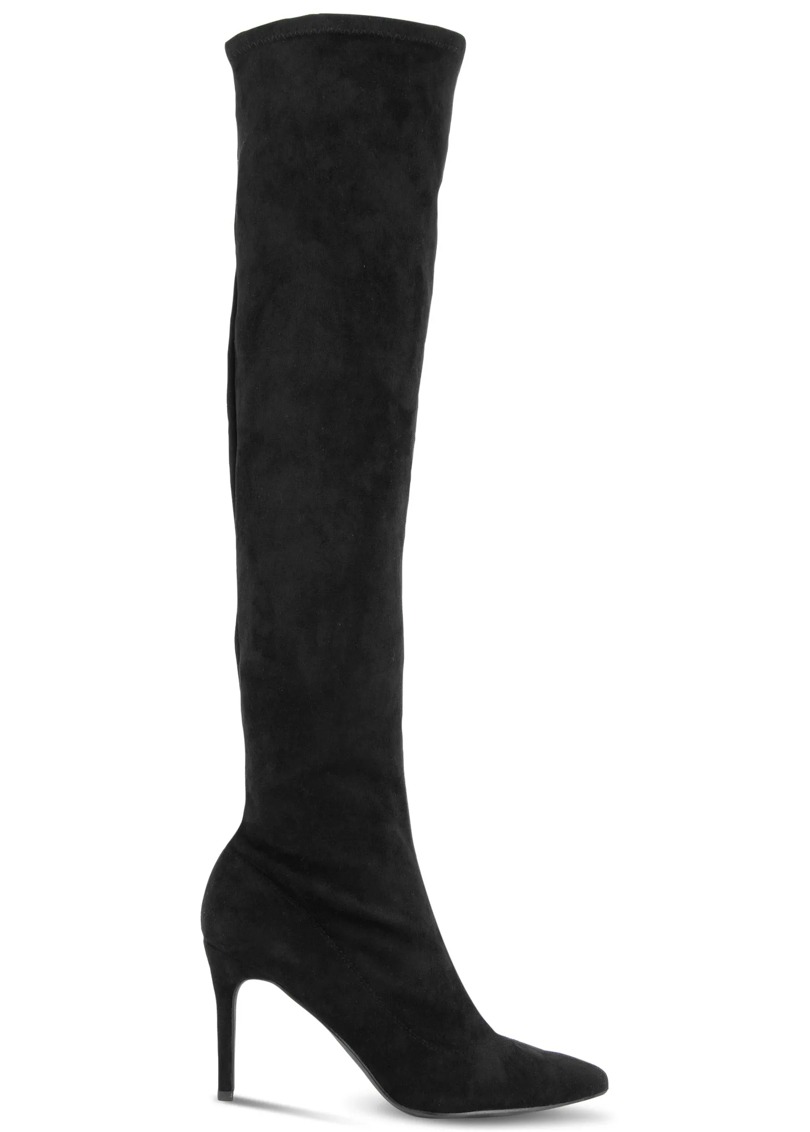 Suede Over The Knee Boots - Black sold by VENUS product image thumbnail 2