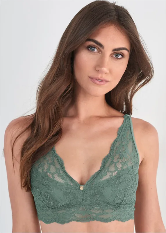 Pearl By VENUS® Lace Bralette - Savvy Spruce sold by VENUS