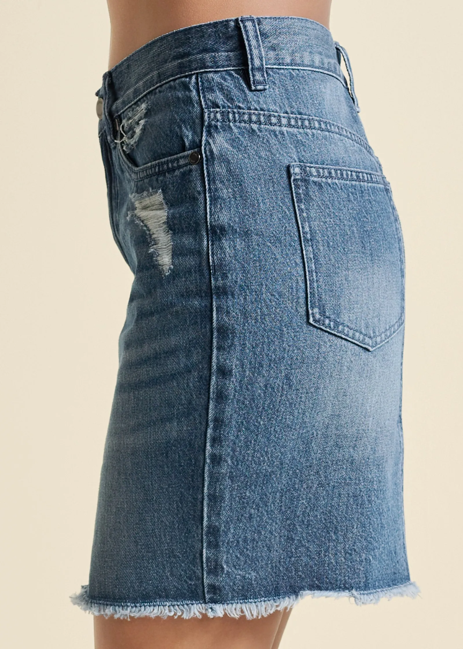 Denim Mini Skirt - Medium Wash sold by VENUS product image thumbnail 5