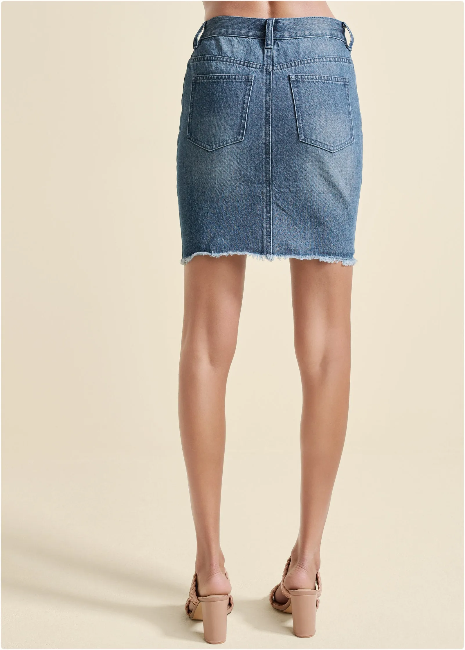Denim Mini Skirt - Medium Wash sold by VENUS product image thumbnail 2