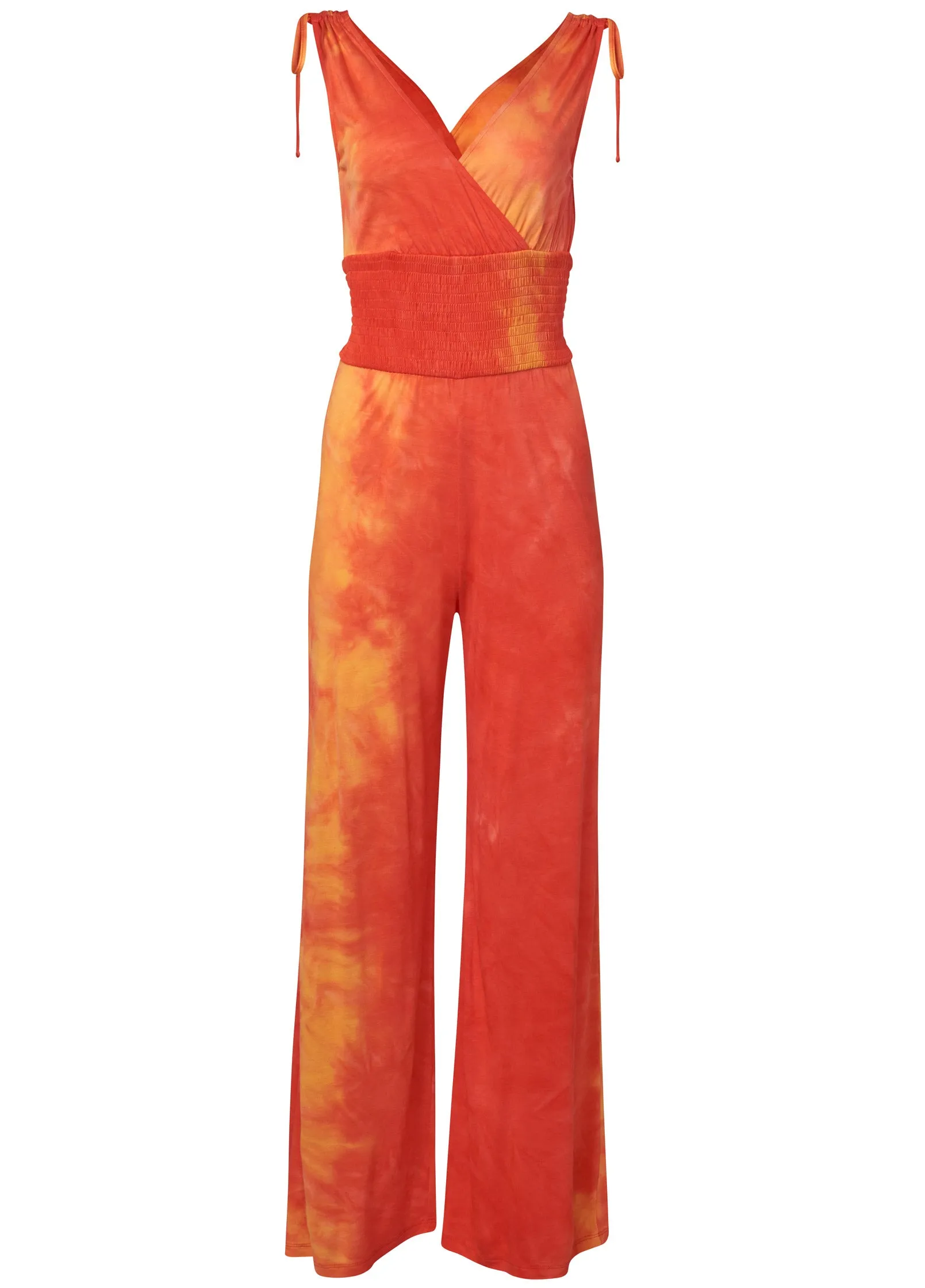 Desert Sunset Tie Dye Jumpsuit - Orange Multi sold by VENUS product image thumbnail 5
