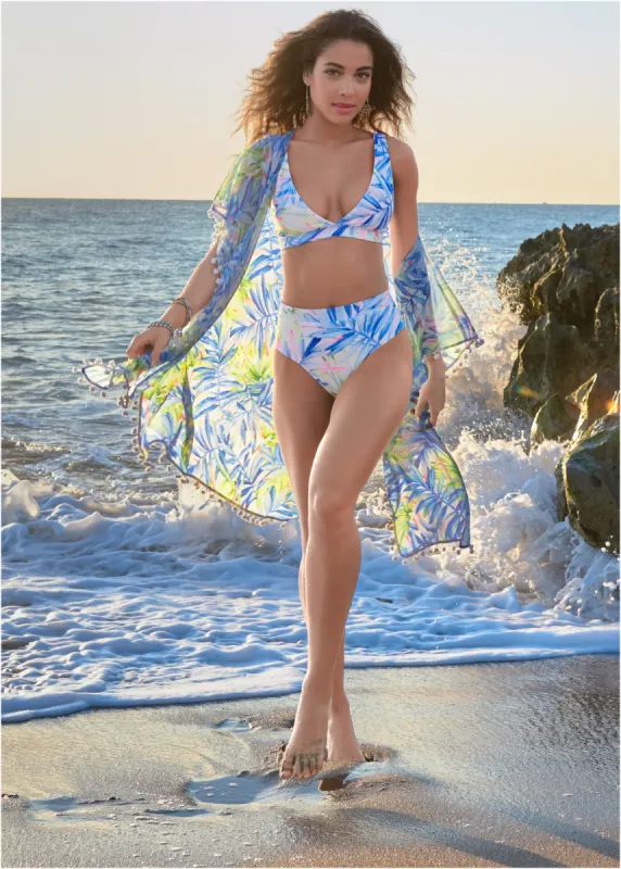 Pom-Pom Fringe Cover-Up - Princess Palms sold by VENUS