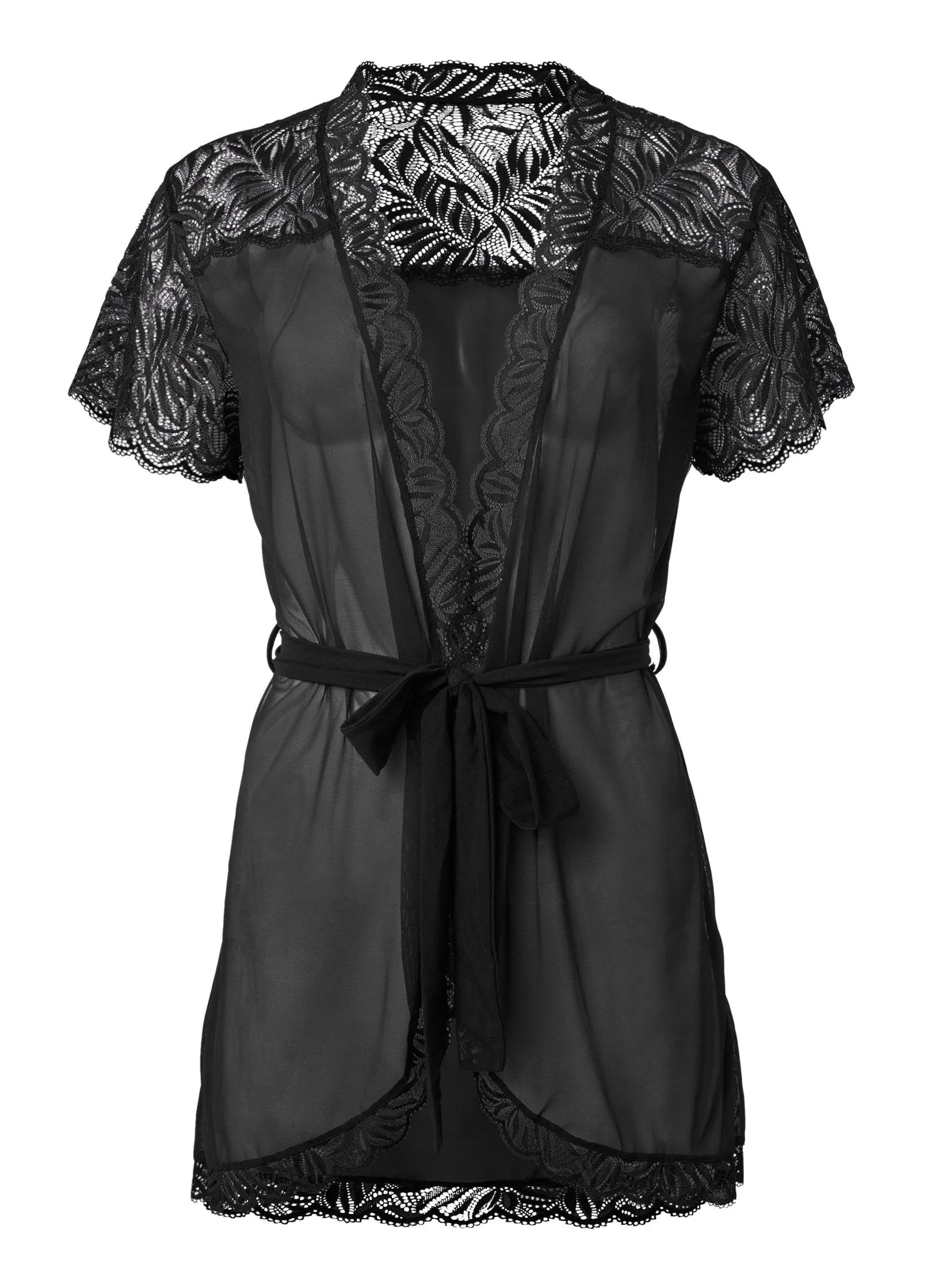Lace Top Robe - Black sold by VENUS product image thumbnail 5