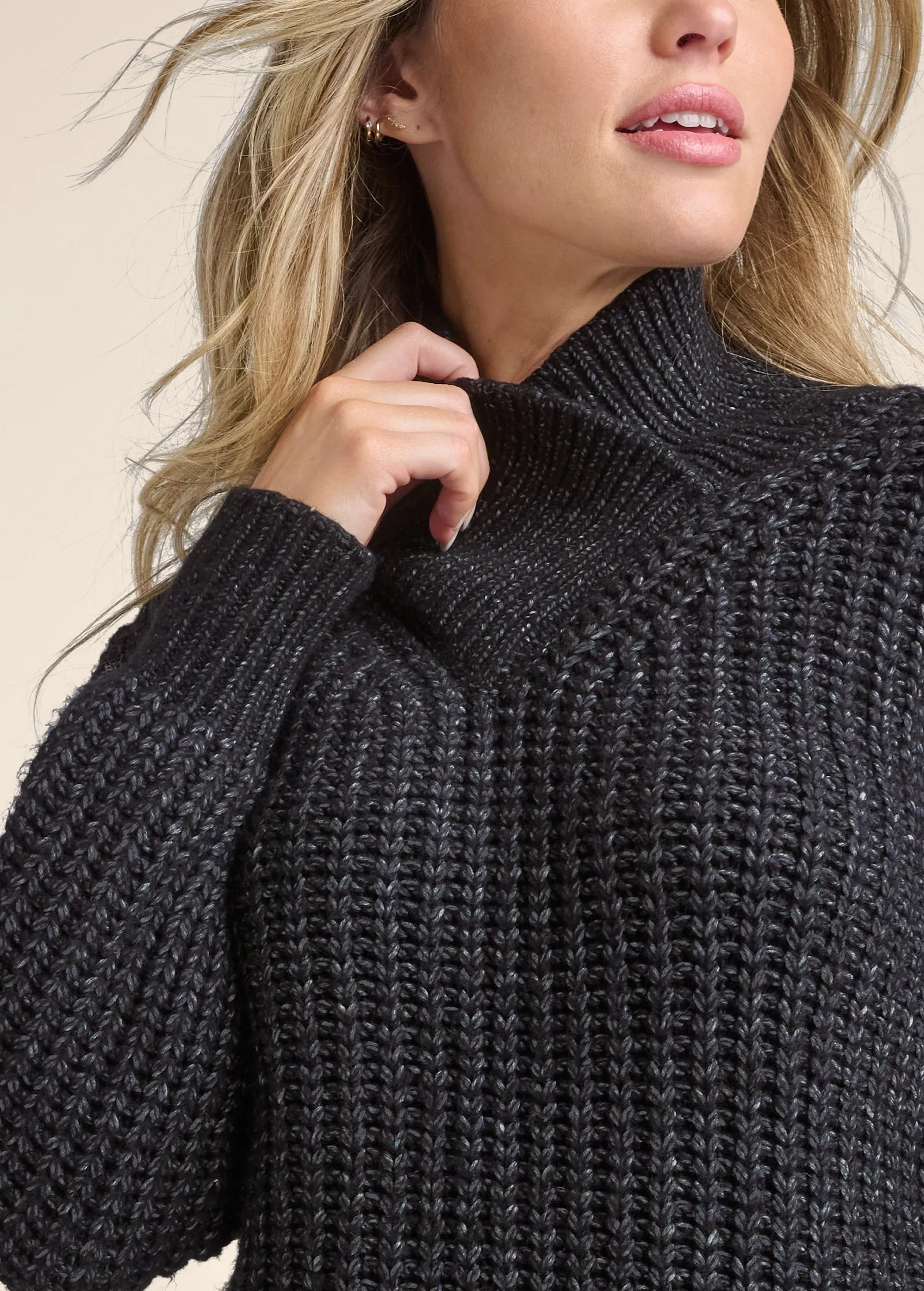 Wrapped Turtleneck Sweater - Black Multi sold by VENUS product image thumbnail 4