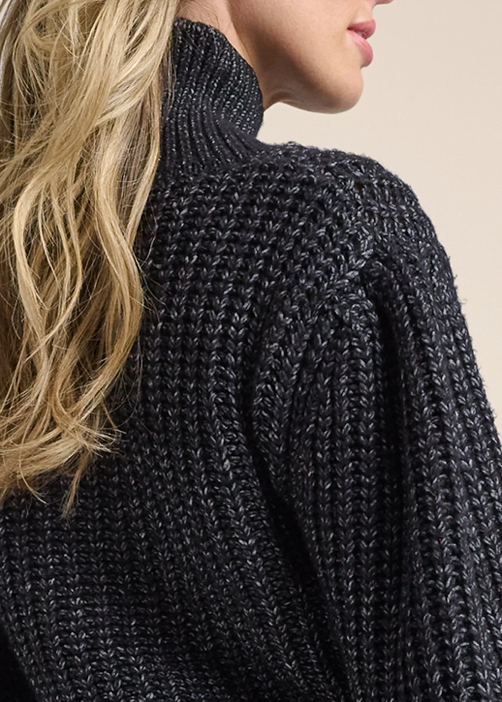 Wrapped Turtleneck Sweater - Black Multi sold by VENUS product image thumbnail 5