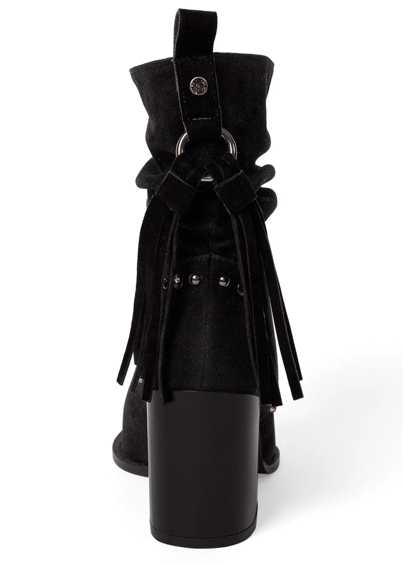Faux-Suede Studded Booties - Black sold by VENUS product image thumbnail 4