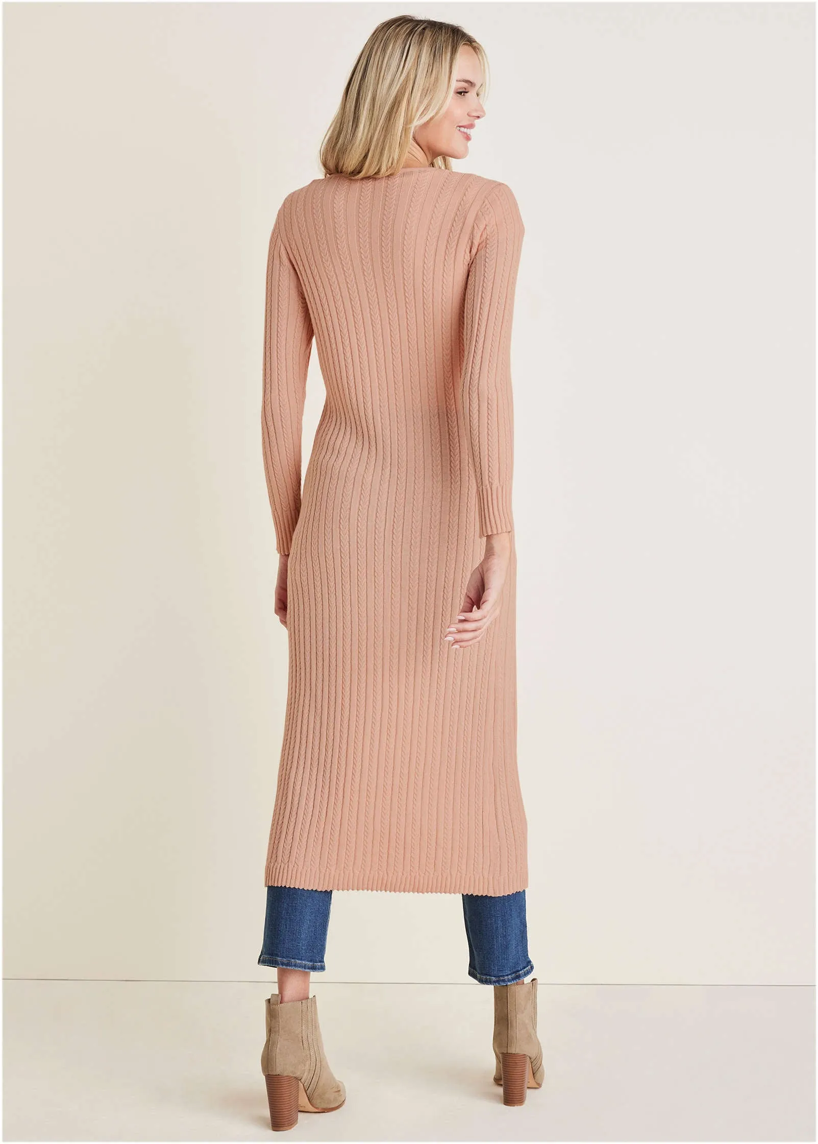 Pointelle Duster - Evening Sand sold by VENUS product image thumbnail 2