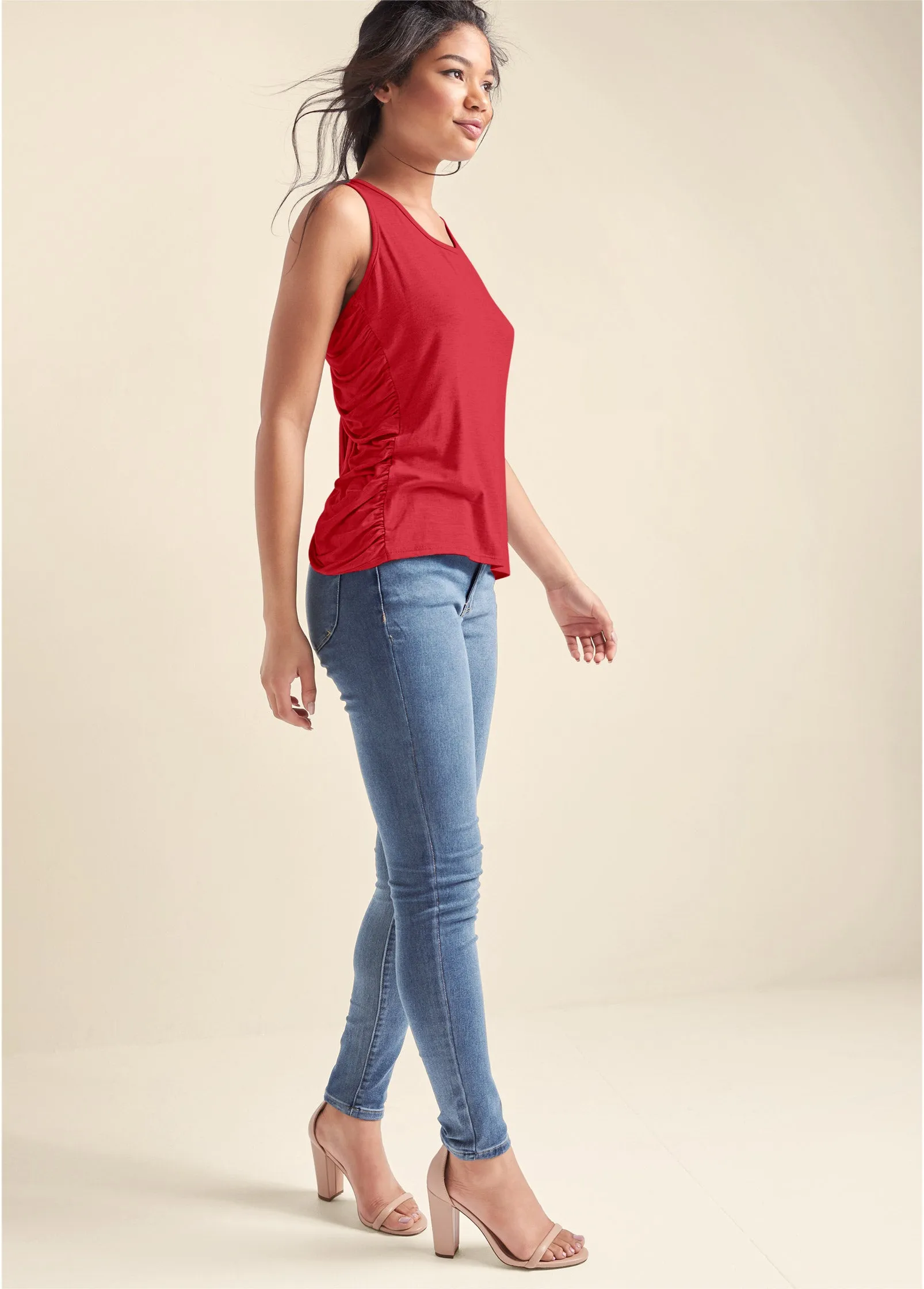 Crisscross Detail Top - Red sold by VENUS product image thumbnail 2