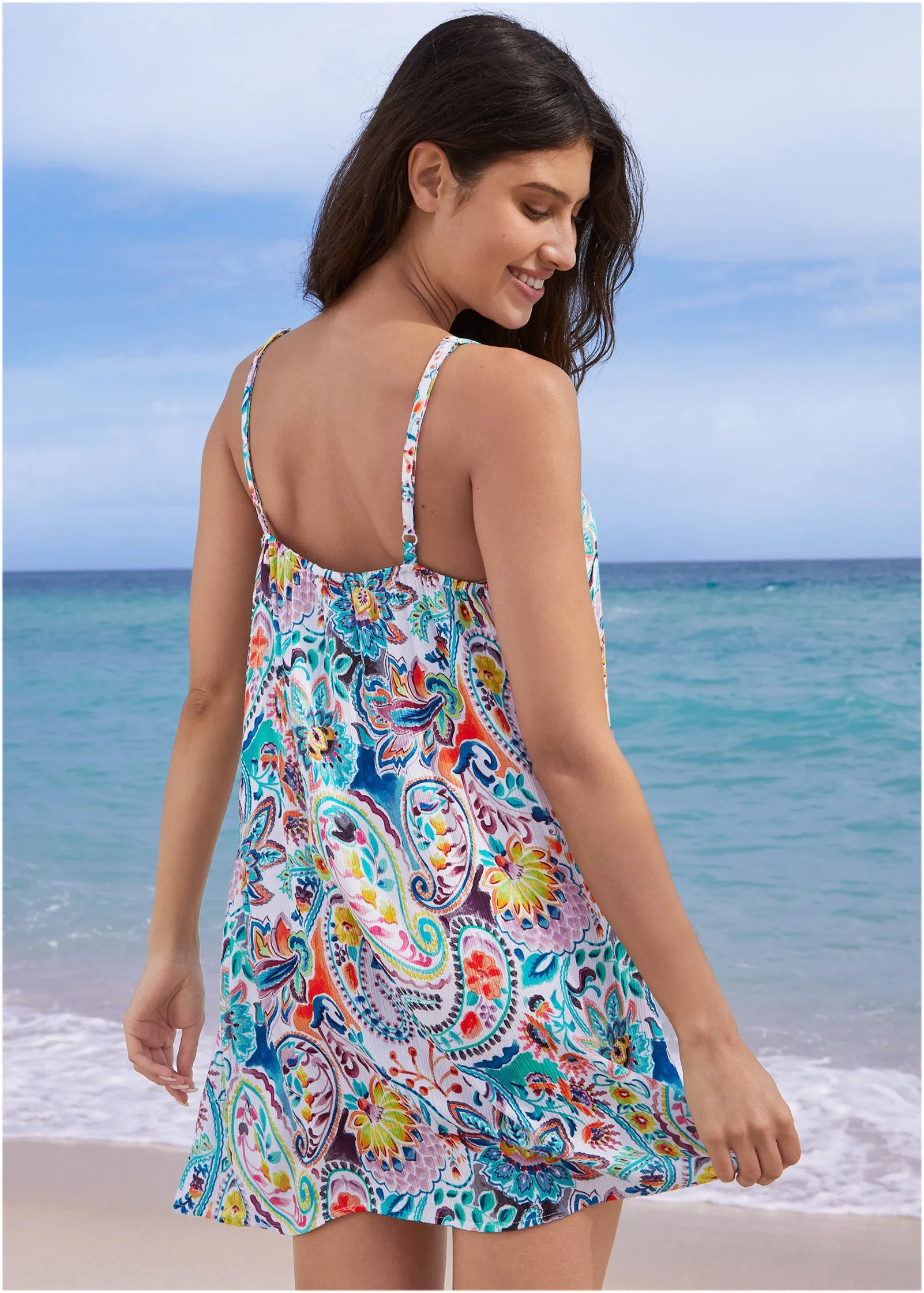 Crinkle Cover-Up Dress - Fiesta Floral sold by VENUS product image thumbnail 2