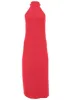 High Neck Midi Dress - Red sold by VENUS