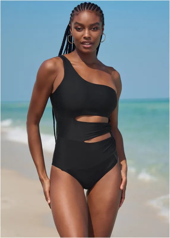 The Audrey One-Piece - Black Beauty sold by VENUS