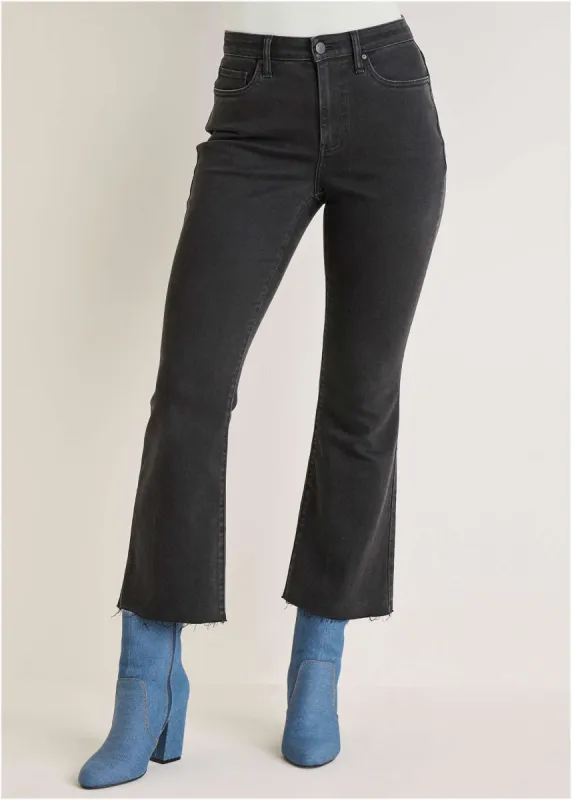 Brigitte Kick Flare Jeans - Black Wash sold by VENUS
