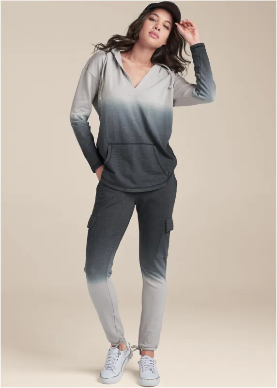 Ombre Lounge Pant Set - Grey Multi sold by VENUS