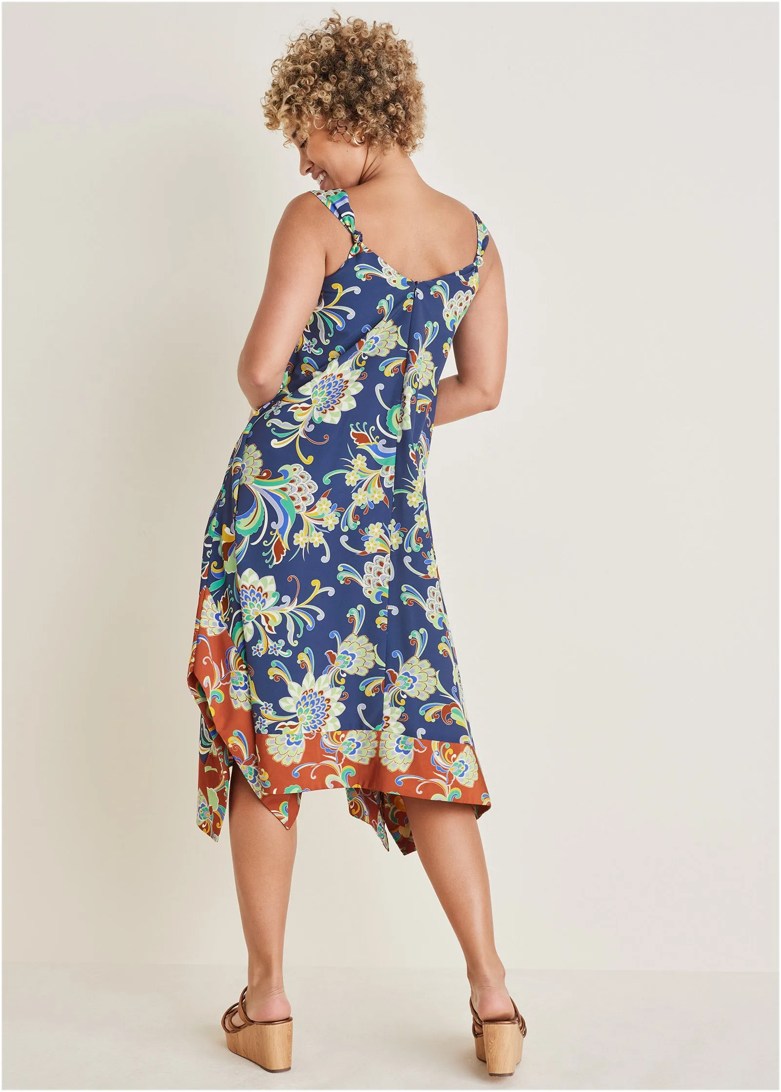 Handkerchief Hem Dress - Mystic Jacobean Border sold by VENUS product image thumbnail 2