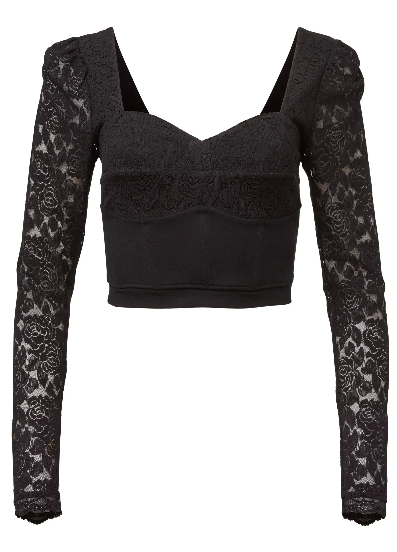 Lace Detail Top - Black sold by VENUS product image thumbnail 5