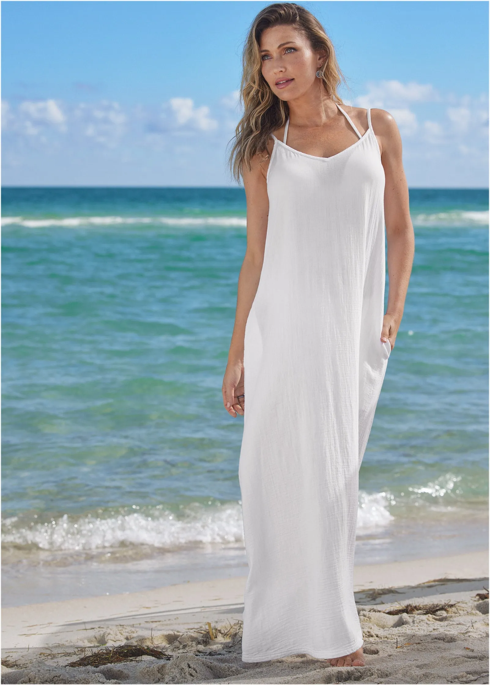 Pack And Go Dress Cover-Up - Pearl White sold by VENUS