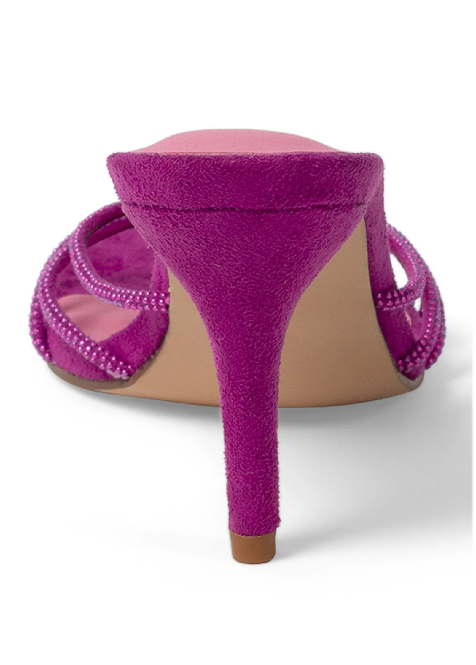 Strappy Kitten Heel Sandals - Dark Pink sold by VENUS product image thumbnail 4