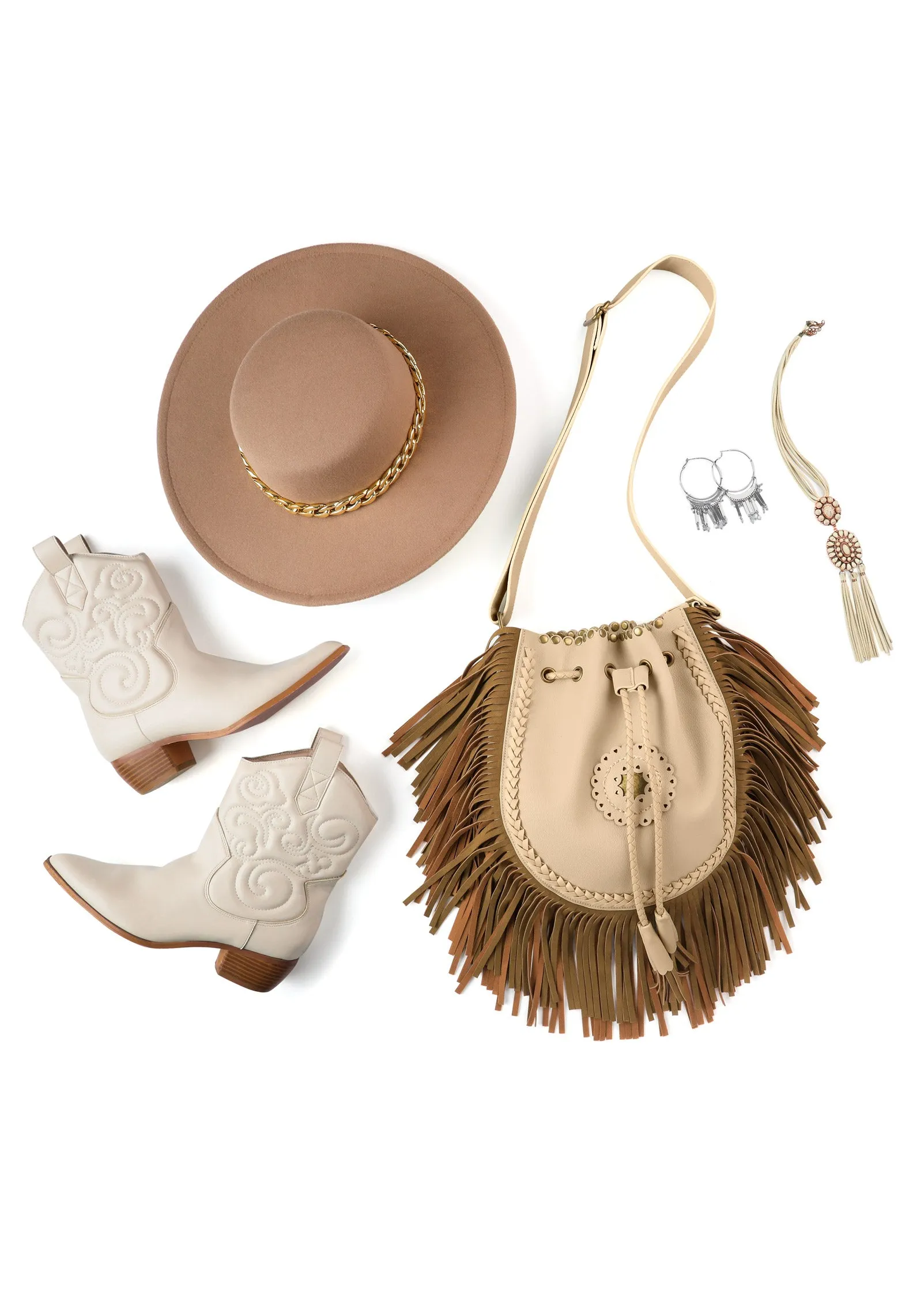 Fringe Crossbody Bag - Natural Multi sold by VENUS product image thumbnail 5