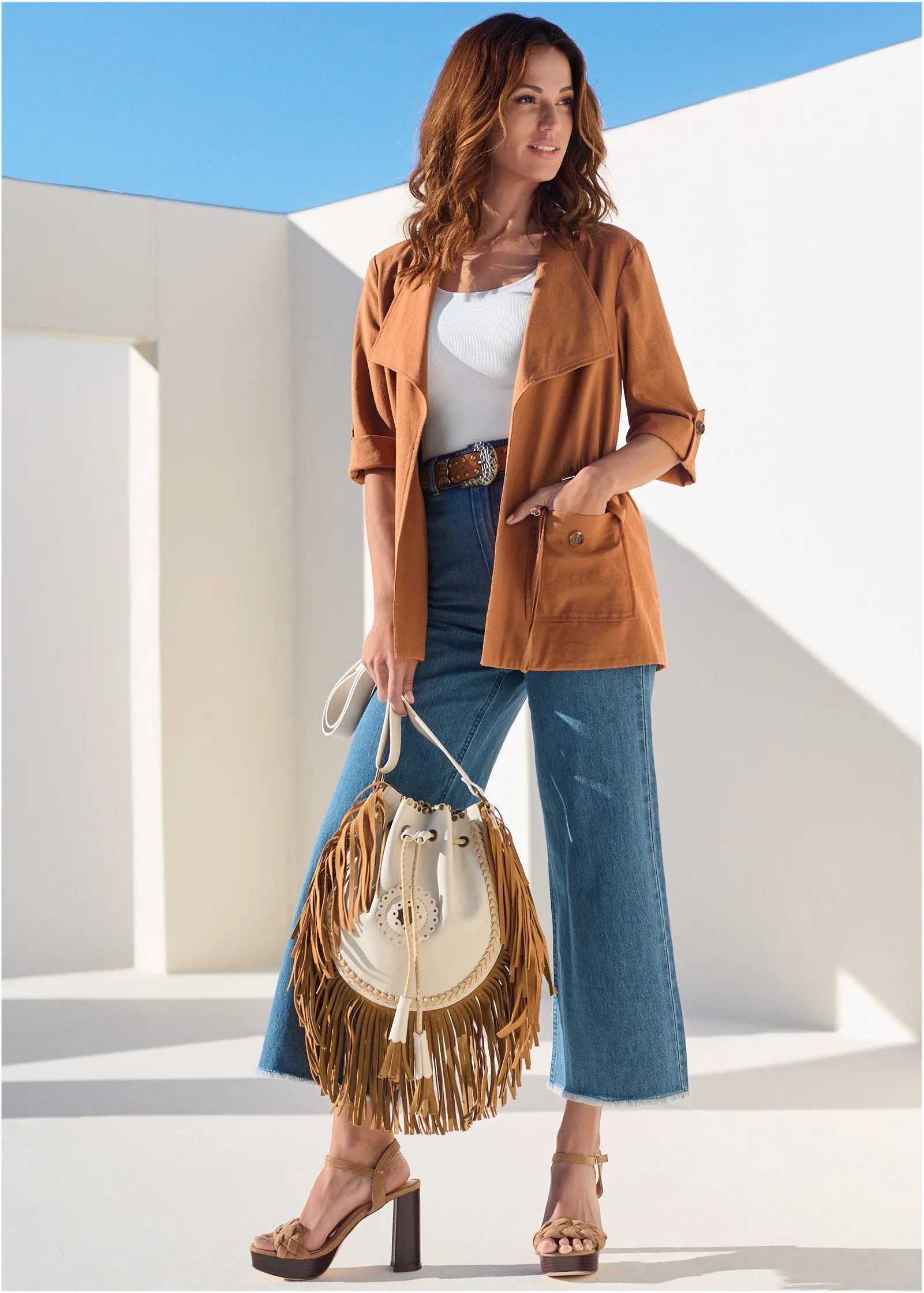 Fringe Crossbody Bag - Natural Multi sold by VENUS product image thumbnail 4