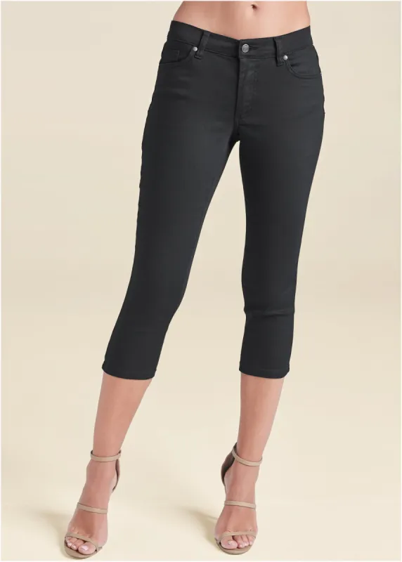 Cindy Capri Jeans - Black sold by VENUS