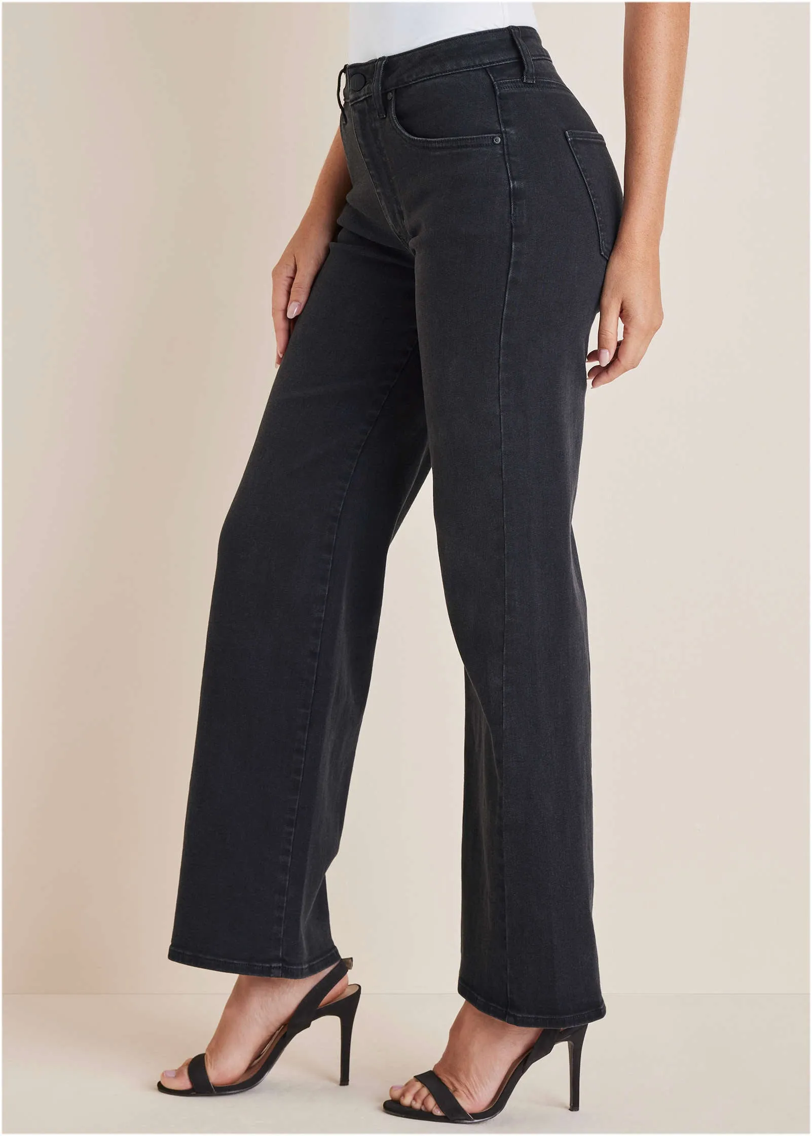 Farrah Wide Leg Jeans - Black Wash sold by VENUS product image thumbnail 3