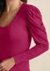 Puff Shoulder Long Sleeve Top - Vivacious sold by VENUS