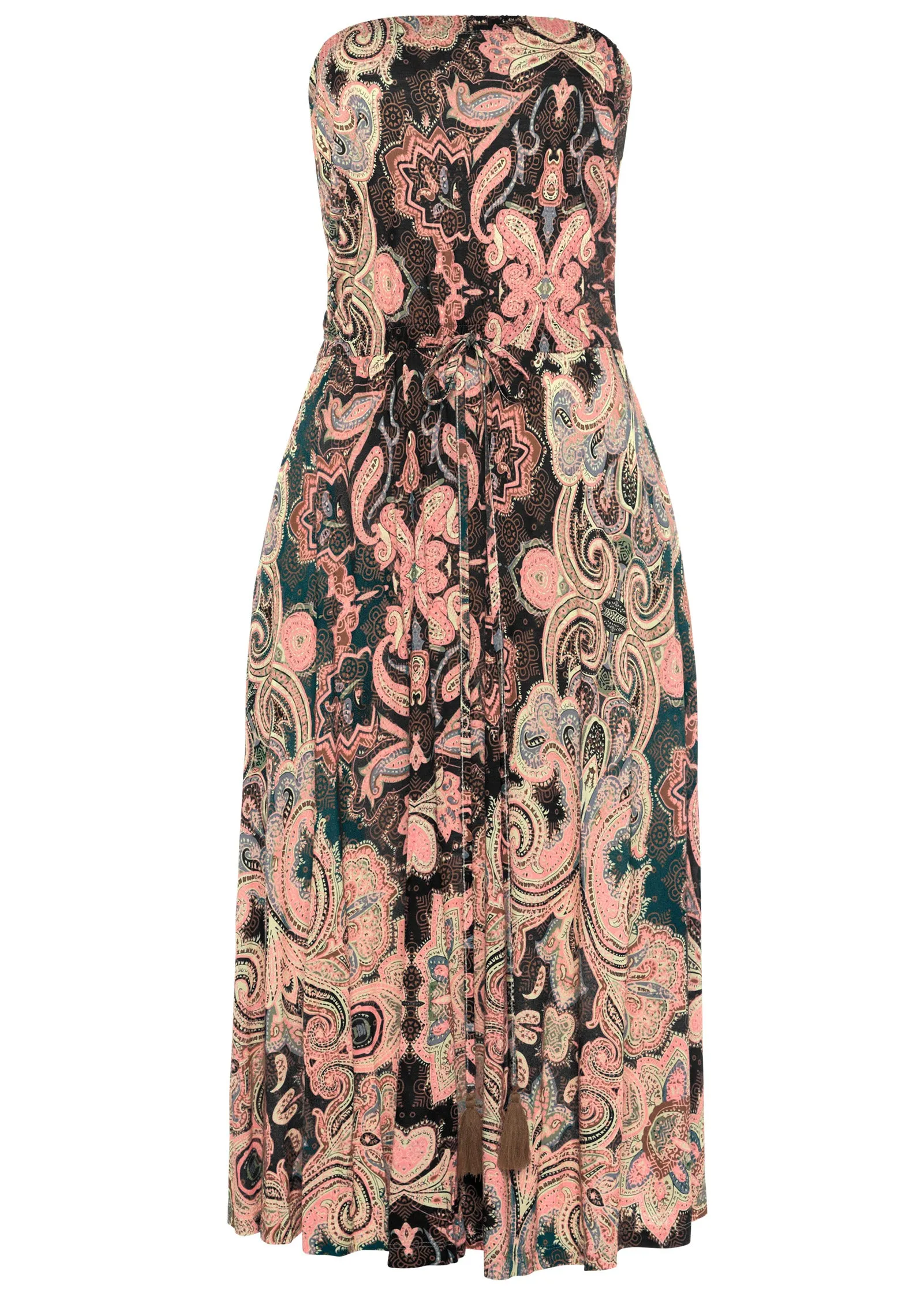 Strapless Midi Dress - Pink & Brown Multi sold by VENUS product image thumbnail 2