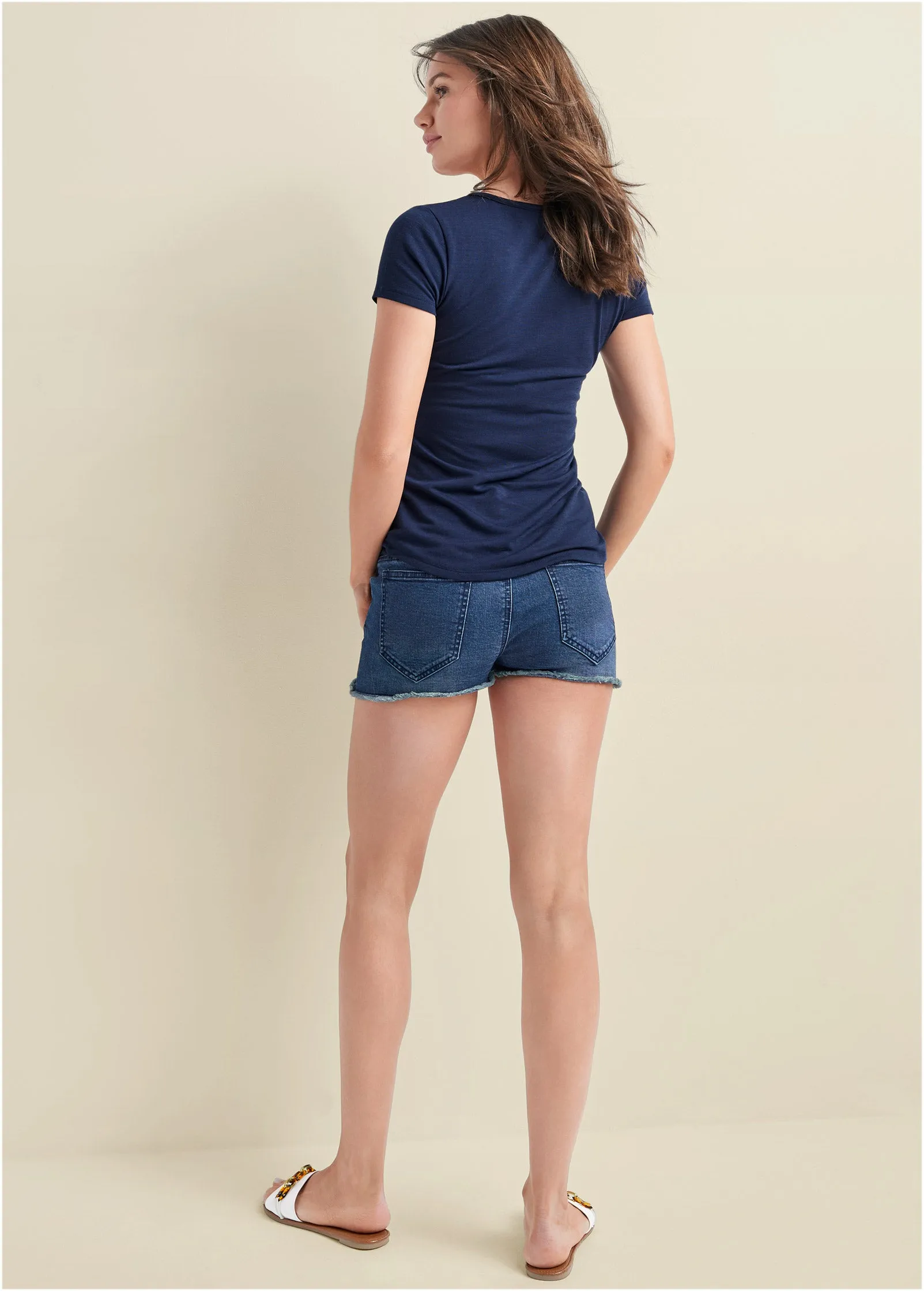 Casual Pocket Tee - Navy sold by VENUS product image thumbnail 2